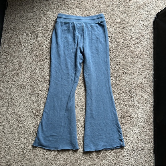 Aerie Weekend Kick It High Waisted Flare Blue Lounge Pants Size Small Short - Picture 4 of 14